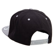 Astronaut on the Moon Embroidered Wool Blend 2 Tone Classic Snapback - Black-Silver OSFM