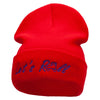 Let's Roll Embroidered 12 Inch Long Knitted Beanie