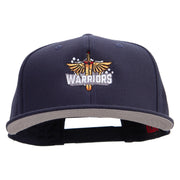 Gaming Warriors Logo Embroidered Wool Blend Prostyle 2 Tone Snapback - Navy OSFM