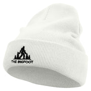 The Bigfoot Embroidered 12 Inch Long Knitted Beanie