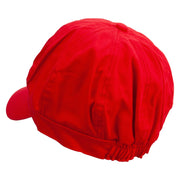 Running Fireball Embroidered Cotton Elastic Newsboy Cap - Red OSFM