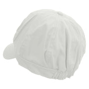 Running Fireball Embroidered Cotton Elastic Newsboy Cap - White OSFM