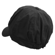 Running Fireball Embroidered Cotton Elastic Newsboy Cap - Black OSFM