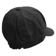 Running Fireball Embroidered Cotton Elastic Newsboy Cap - Black OSFM