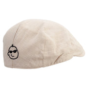 Baby Boy Embroidered Men's Linen Summer Ivy Cap - Khaki S-M