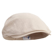 Baby Boy Embroidered Men's Linen Summer Ivy Cap - Khaki S-M