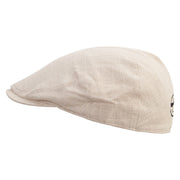 Baby Boy Embroidered Men's Linen Summer Ivy Cap - Khaki S-M