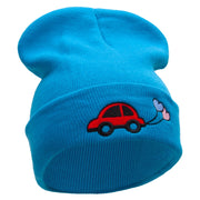 Car Wedding Balloons Embroidered 12 Inch Long Knitted Beanie