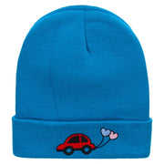 Car Wedding Balloons Embroidered 12 Inch Long Knitted Beanie