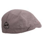 Baby Boy Embroidered Men's Linen Summer Ivy Cap - Charcoal S-M