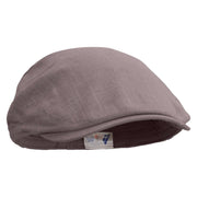 Baby Boy Embroidered Men's Linen Summer Ivy Cap - Charcoal S-M