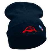 Car Wedding Balloons Embroidered 12 Inch Long Knitted Beanie