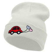 Car Wedding Balloons Embroidered 12 Inch Long Knitted Beanie