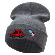 Car Wedding Balloons Embroidered 12 Inch Long Knitted Beanie