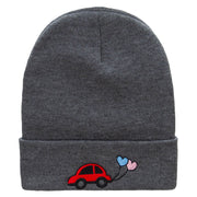 Car Wedding Balloons Embroidered 12 Inch Long Knitted Beanie