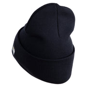 U.S. Army 86th Infantry Brigade Combat Team Logo Embroidered 12 Inch Solid Knit Cuff Long Beanie Made in USA - Navy OSFM