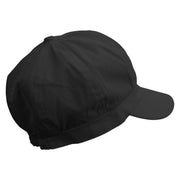 Cute Running Cat Embroidered Elastic Newsboy Cap - Black OSFM