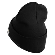 U.S. Army 86th Infantry Brigade Combat Team Logo Embroidered 12 Inch Solid Knit Cuff Long Beanie Made in USA - Black OSFM