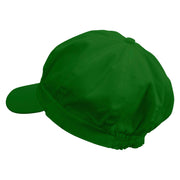 Cute Running Cat Embroidered Elastic Newsboy Cap - Lime OSFM