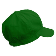 Cute Running Cat Embroidered Elastic Newsboy Cap - Lime OSFM