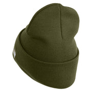 U.S. Army 86th Infantry Brigade Combat Team Logo Embroidered 12 Inch Solid Knit Cuff Long Beanie Made in USA - Olive OSFM