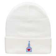 Wedding Church Embroidered 12 Inch Long Knitted Beanie