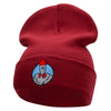 Rocket Takeoff Embroidered 12 Inch Long Knitted Beanie