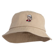 Classic 1929 Popeye Head Design Embroidered Unisex Multipurpose Crushable Cotton Twill Bucket Hat - Khaki M