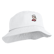 Classic 1929 Popeye Head Design Embroidered Unisex Multipurpose Crushable Cotton Twill Bucket Hat - White M