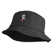 Classic 1929 Popeye Head Design Embroidered Unisex Multipurpose Crushable Cotton Twill Bucket Hat - Black M