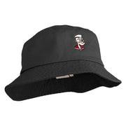 Classic 1929 Popeye Head Design Embroidered Unisex Multipurpose Crushable Cotton Twill Bucket Hat - Black M