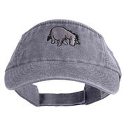 Classic 1926 Eeyore Icon Embroidered Washed Pigment Dyed Cotton Twill Visor - Grey OSFM