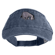 Classic 1926 Eeyore Icon Embroidered Washed Pigment Dyed Cotton Twill Visor - Navy OSFM