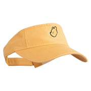 1926 Winnie-The-Pooh Head Icon Embroidered Pro Style Cotton Twill Washed Visor - Mango OSFM