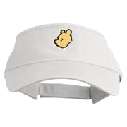 1926 Winnie-The-Pooh Head Icon Embroidered Pro Style Cotton Twill Washed Visor - White OSFM