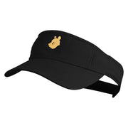 1926 Winnie-The-Pooh Head Icon Embroidered Pro Style Cotton Twill Washed Visor - Black OSFM