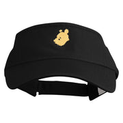 1926 Winnie-The-Pooh Head Icon Embroidered Pro Style Cotton Twill Washed Visor - Black OSFM