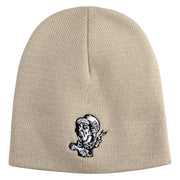 1865 Alice in Wonderland Book Embroidered 8" Short Beanie - Stone OSFM