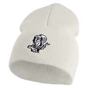 1865 Alice in Wonderland Book Embroidered 8" Short Beanie - White OSFM
