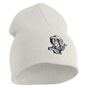 1865 Alice in Wonderland Book Embroidered 8" Short Beanie - White OSFM