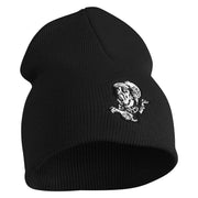1865 Alice in Wonderland Book Embroidered 8" Short Beanie - Black OSFM