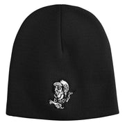 1865 Alice in Wonderland Book Embroidered 8" Short Beanie - Black OSFM