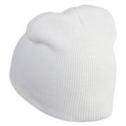Classic 1928 Buck Rogers Symbol Embroidered Short Beanie - White OSFM