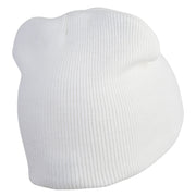 Classic 1928 Buck Rogers Symbol Embroidered Short Beanie - White OSFM