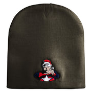 Classic 1928 Buck Rogers Symbol Embroidered Short Beanie - Dark Grey OSFM