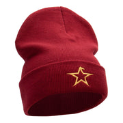 The Eagle Star Embroidered 12 Inch Long Knitted Beanie