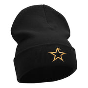 The Eagle Star Embroidered 12 Inch Long Knitted Beanie