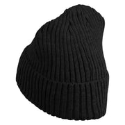 1929 Tintin and Snowy Embroidered Cuff Long Beanie - Black OSFM