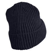 1929 Tintin and Snowy Embroidered Cuff Long Beanie - Navy OSFM