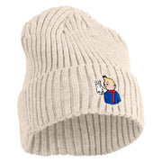 1929 Tintin and Snowy Embroidered Cuff Long Beanie - Birch OSFM